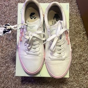 pink off white canvas sneaker